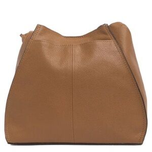 Lucky Brand Coran Pebbled Leather Satchel tan